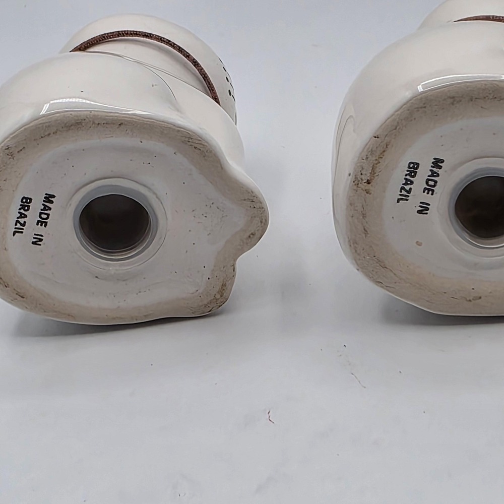 Vtg Ceramic Cat Salt and Pepper Shakers Set Pair White Pink Kitty Kitchen Decor - Picture 5 of 7